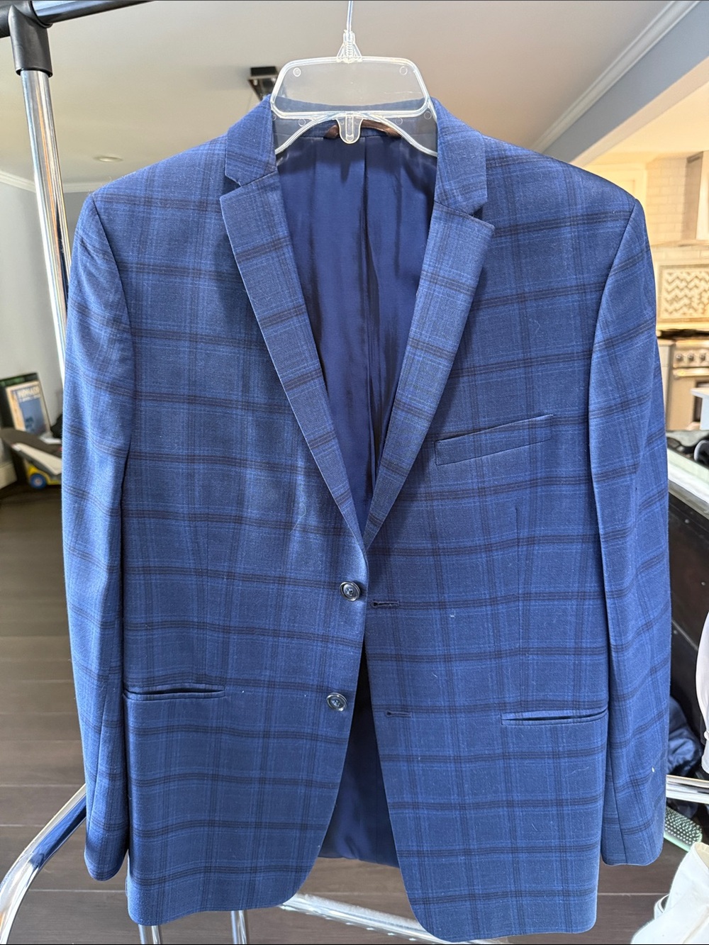 Boys Michael Kors Blue  Plaid Sport  jacket